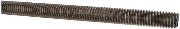 Made in USA - 7/16-14 UNC (Coarse), 3' Long, Stainless Steel Threaded Rod - Right Hand Thread - Eagle Tool & Supply