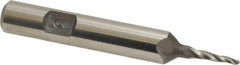 Made in USA - 3° Taper Angle per Side, 1/16" Small End Diam, 1/2" LOC, High Speed Steel 3 Flute Tapered Ball End Mill - 2-5/8" OAL, 3/8" Shank Diam - Eagle Tool & Supply