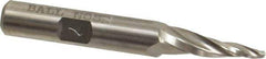 Made in USA - 7° Taper Angle per Side, 3/32" Small End Diam, 1" LOC, High Speed Steel 3 Flute Tapered Ball End Mill - 2-7/8" OAL, 3/8" Shank Diam - Eagle Tool & Supply