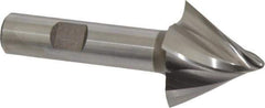 Made in USA - 30° Taper Angle per Side, 1/8" Small End Diam, 1" LOC, High Speed Steel 4 Flute Tapered Ball End Mill - 3-1/8" OAL, 1/2" Shank Diam, Spiral Flute - Eagle Tool & Supply