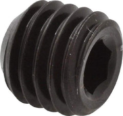 Value Collection - 9/16-12 UNC, 1/2" OAL, Cup Point Set Screw - Grade ASTM F912 Alloy Steel, 1/4" Key - Eagle Tool & Supply