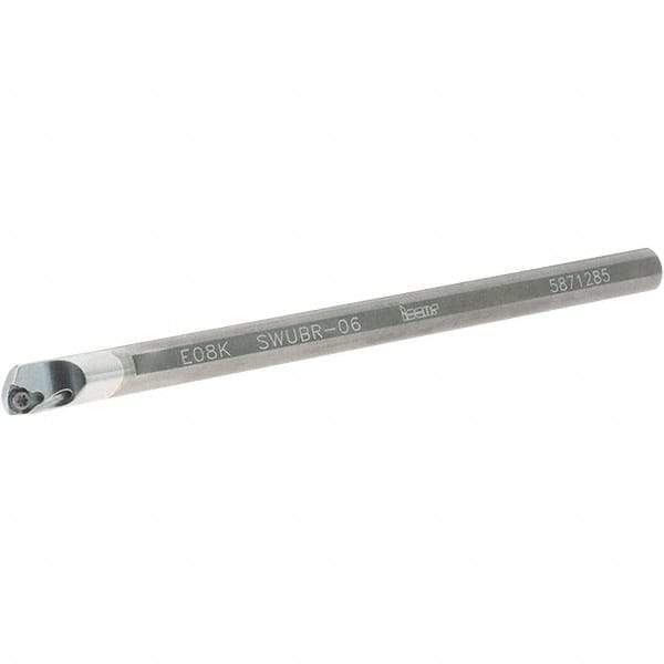 Iscar - 8.7mm Min Bore Diam, 125mm OAL, 8mm Shank Diam, E-SWUB Indexable Boring Bar - WB.T 0601.. Insert, Screw or Clamp Holding Method - Eagle Tool & Supply
