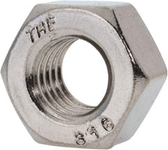 Value Collection - 7/16-14 UNC Stainless Steel Right Hand Heavy Hex Nut - 3/4" Across Flats, 27/64" High, Uncoated - Eagle Tool & Supply