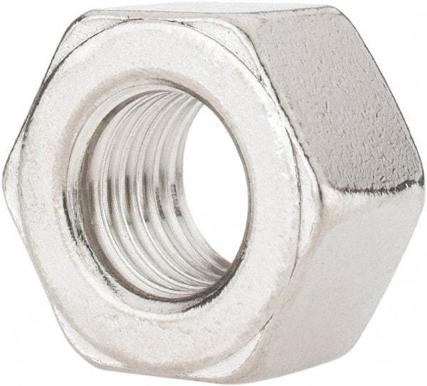 Value Collection - 3/4-10 UNC Stainless Steel Right Hand Heavy Hex Nut - 1-1/4" Across Flats, 47/64" High, Uncoated - Eagle Tool & Supply