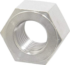 Value Collection - 1-8 UNC Stainless Steel Right Hand Heavy Hex Nut - 1-5/8" Across Flats, 63/64" High, Uncoated - Eagle Tool & Supply