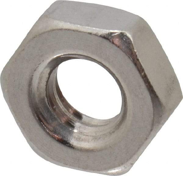 Value Collection - 1/4-20 UNC Stainless Steel Right Hand Hex Jam Nut - 7/16" Across Flats, 5/32" High, Uncoated - Eagle Tool & Supply