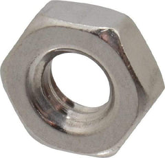 Value Collection - 1/4-20 UNC Stainless Steel Right Hand Hex Jam Nut - 7/16" Across Flats, 5/32" High, Uncoated - Eagle Tool & Supply