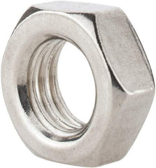 Value Collection - 1/2-13 UNC Stainless Steel Right Hand Hex Jam Nut - 3/4" Across Flats, 5/16" High, Uncoated - Eagle Tool & Supply