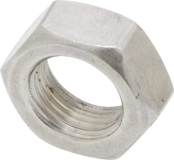 Value Collection - 5/8-18 UNF Stainless Steel Right Hand Hex Jam Nut - 15/16" Across Flats, 3/8" High, Uncoated - Eagle Tool & Supply