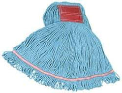 Rubbermaid - 5" Red Head Band, Large Blended Fiber Loop End Mop Head - 4 Ply, Use for General Purpose - Eagle Tool & Supply