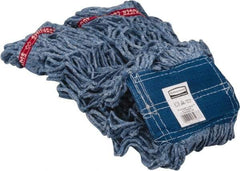 Rubbermaid - 5" Blue Head Band, X-Large Blended Fiber Loop End Mop Head - 4 Ply, Use for General Purpose - Eagle Tool & Supply