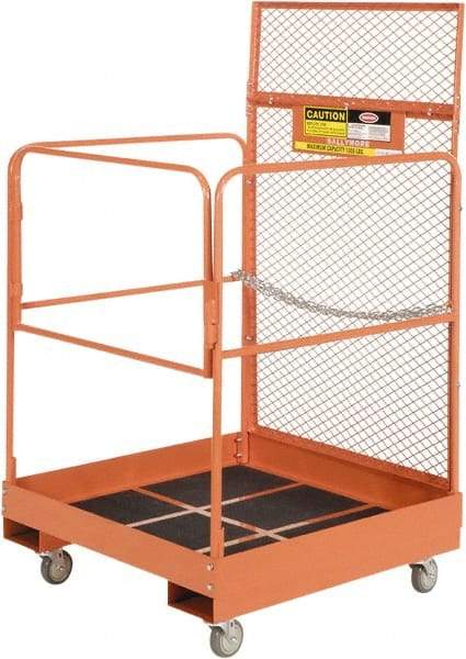 Ballymore - 64" Fork Deck Maintenance Platform - Rolling Work Platform, 1,000 Lb Capacity, 48" Base Width x 36" Base Depth, Abrasive Mat Tread - Eagle Tool & Supply