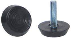 Vlier - 5/16-18 Bolt Thread, Stud Mount Leveling Pad & Mount - 100 Max Lb Capacity, 1.44" Base Diam, 1.06" Thread Length - Eagle Tool & Supply