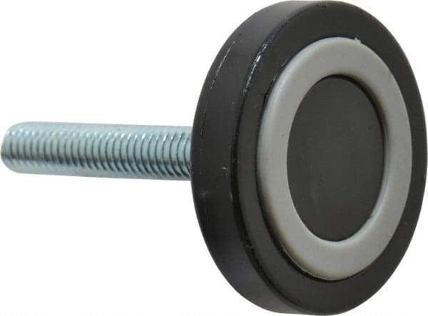 Vlier - 3/8-16 Bolt Thread, Stud Mount Leveling Pad & Mount - 200 Max Lb Capacity, 2" Base Diam, 2.36" Thread Length - Eagle Tool & Supply