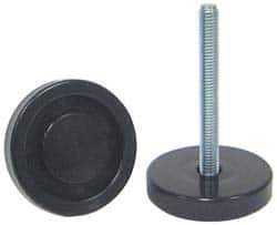Vlier - 3/8-16 Bolt Thread, Stud Mount Leveling Pad & Mount - 200 Max Lb Capacity, 2" Base Diam, 2.36" Thread Length - Eagle Tool & Supply