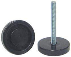 Vlier - 3/8-16 Bolt Thread, Stud Mount Leveling Pad & Mount - 200 Max Lb Capacity, 2" Base Diam, 2.36" Thread Length - Eagle Tool & Supply