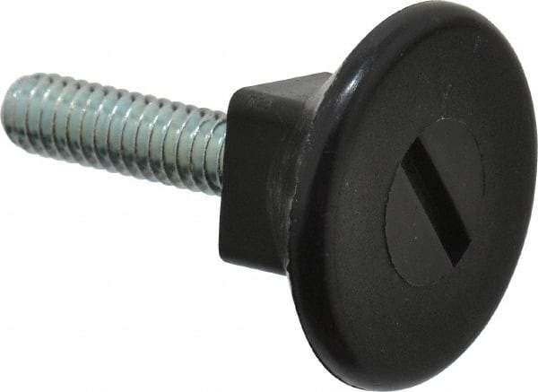 Vlier - 1/4-20 Bolt Thread, Stud Mount Leveling Pad & Mount - 80 Max Lb Capacity, 1.1" Base Diam, 1" Thread Length - Eagle Tool & Supply