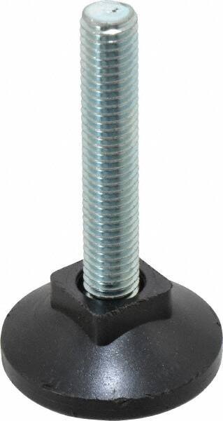 Vlier - 1/2-13 Bolt Thread, Stud Mount Leveling Pad & Mount - 100 Max Lb Capacity, 1.97" Base Diam, 2.68" Thread Length - Eagle Tool & Supply