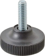 Vlier - 1/4-20 Bolt Thread, Stud Mount Leveling Pad & Mount - 100 Max Lb Capacity, 1.23" Base Diam, 0.79" Thread Length - Eagle Tool & Supply