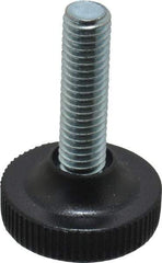 Vlier - 3/8-16 Bolt Thread, Stud Mount Leveling Pad & Mount - 100 Max Lb Capacity, 1.23" Base Diam, 1.34" Thread Length - Eagle Tool & Supply