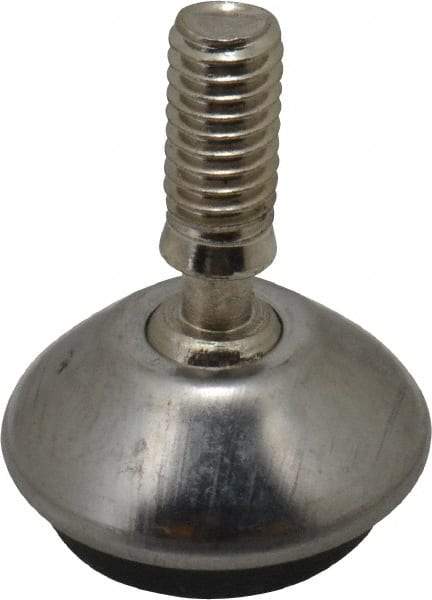 Vlier - 5/16-18 Bolt Thread, Stud Mount Leveling Pad & Mount - 100 Max Lb Capacity, 1.14" Base Diam, 0.98" Thread Length - Eagle Tool & Supply