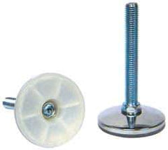 Vlier - 5/8-18 Bolt Thread, Stud Mount Leveling Pad & Mount - 250 Max Lb Capacity, 1.97" Base Diam, 1.38" Thread Length - Eagle Tool & Supply