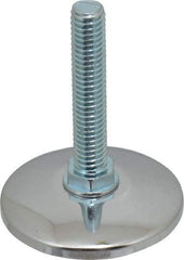 Vlier - 3/8-16 Bolt Thread, Stud Mount Leveling Pad & Mount - 250 Max Lb Capacity, 1.97" Base Diam, 1.97" Thread Length - Eagle Tool & Supply