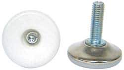 Vlier - 1/4-20 Bolt Thread, Stud Mount Leveling Pad & Mount - 150 Max Lb Capacity, 1.14" Base Diam, 1" Thread Length - Eagle Tool & Supply