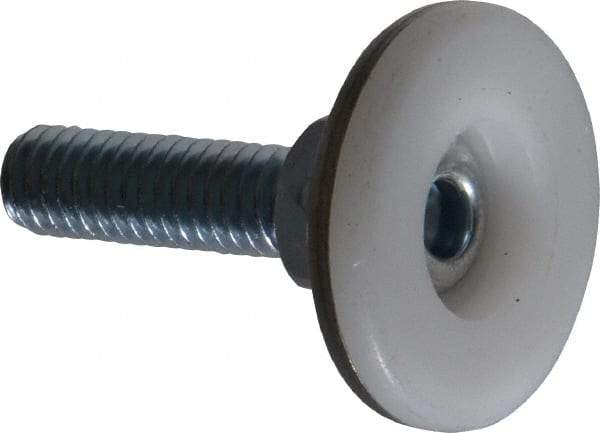 Vlier - 5/16-18 Bolt Thread, Stud Mount Leveling Pad & Mount - 150 Max Lb Capacity, 1.14" Base Diam, 1" Thread Length - Eagle Tool & Supply