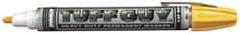 Dykem - Yellow Oil-Based Paint Marker - Broad Tip, Non-Xylene Base Ink - Eagle Tool & Supply