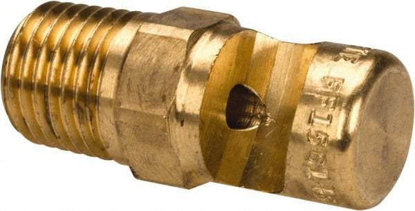 Bete Fog Nozzle - 1/4" Pipe, 145° Spray Angle, Brass, Extra Wide Fan Nozzle - Male Connection, 6.96 Gal per min at 100 psi, 5/32" Orifice Diam - Eagle Tool & Supply