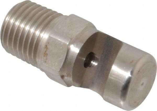 Bete Fog Nozzle - 1/4" Pipe, 145° Spray Angle, Grade 303 Stainless Steel, Extra Wide Fan Nozzle - Male Connection, 6.96 Gal per min at 100 psi, 5/32" Orifice Diam - Eagle Tool & Supply