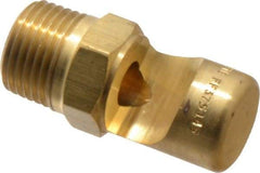 Bete Fog Nozzle - 1/2" Pipe, 145° Spray Angle, Brass, Extra Wide Fan Nozzle - Male Connection, 37.9 Gal per min at 100 psi, 3/8" Orifice Diam - Eagle Tool & Supply