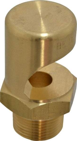 Bete Fog Nozzle - 3/4" Pipe, 145° Spray Angle, Brass, Extra Wide Fan Nozzle - Male Connection, 75.9 Gal per min at 100 psi, 1/2" Orifice Diam - Eagle Tool & Supply