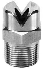 Bete Fog Nozzle - 1/8" Pipe, 90° Spray Angle, Brass, Standard Fan Nozzle - Male Connection, 4.74 Gal per min at 100 psi, 0.141" Orifice Diam - Eagle Tool & Supply