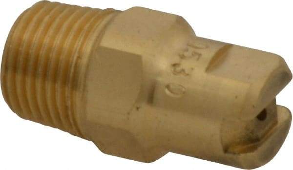 Bete Fog Nozzle - 1/8" Pipe, 30° Spray Angle, Brass, Standard Fan Nozzle - Male Connection, 0.79 Gal per min at 100 psi, 0.057" Orifice Diam - Eagle Tool & Supply