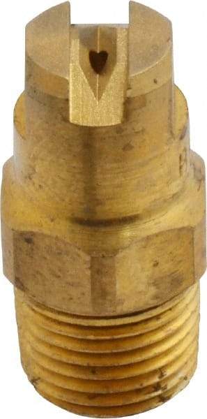 Bete Fog Nozzle - 1/8" Pipe, 65° Spray Angle, Brass, Standard Fan Nozzle - Male Connection, 0.79 Gal per min at 100 psi, 0.057" Orifice Diam - Eagle Tool & Supply