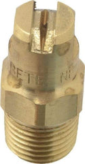 Bete Fog Nozzle - 1/8" Pipe, 90° Spray Angle, Brass, Standard Fan Nozzle - Male Connection, 0.79 Gal per min at 100 psi, 0.057" Orifice Diam - Eagle Tool & Supply