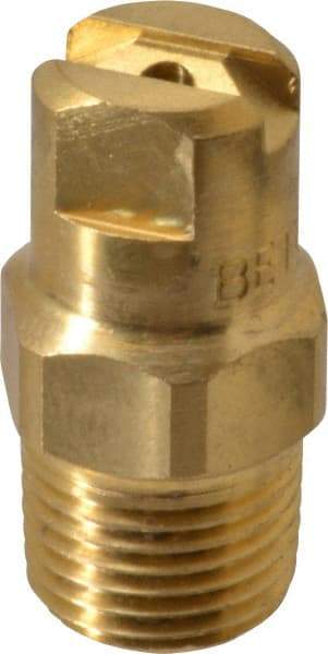 Bete Fog Nozzle - 1/8" Pipe, 30° Spray Angle, Brass, Standard Fan Nozzle - Male Connection, 1.26 Gal per min at 100 psi, 0.072" Orifice Diam - Eagle Tool & Supply