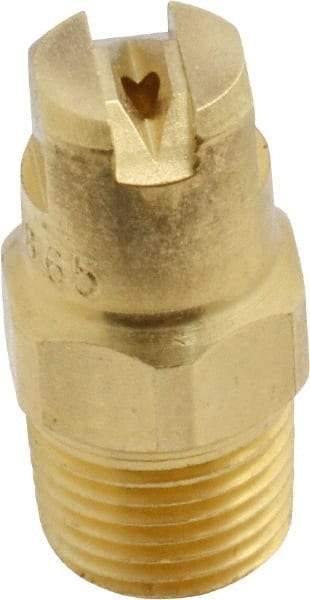 Bete Fog Nozzle - 1/8" Pipe, 65° Spray Angle, Brass, Standard Fan Nozzle - Male Connection, 1.26 Gal per min at 100 psi, 0.072" Orifice Diam - Eagle Tool & Supply