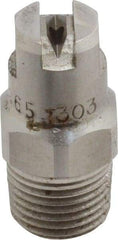 Bete Fog Nozzle - 1/8" Pipe, 65° Spray Angle, Grade 303 Stainless Steel, Standard Fan Nozzle - Male Connection, 1.26 Gal per min at 100 psi, 0.072" Orifice Diam - Eagle Tool & Supply