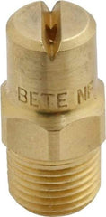 Bete Fog Nozzle - 1/8" Pipe, 90° Spray Angle, Brass, Standard Fan Nozzle - Male Connection, 1.58 Gal per min at 100 psi, 0.08" Orifice Diam - Eagle Tool & Supply