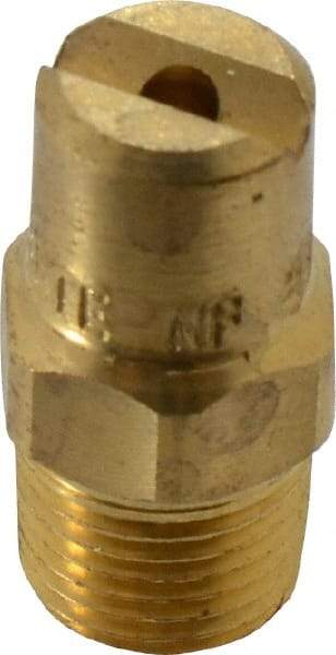 Bete Fog Nozzle - 1/8" Pipe, 30° Spray Angle, Brass, Standard Fan Nozzle - Male Connection, 3.16 Gal per min at 100 psi, 0.109" Orifice Diam - Eagle Tool & Supply