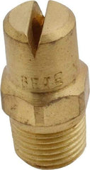 Bete Fog Nozzle - 1/8" Pipe, 120° Spray Angle, Brass, Standard Fan Nozzle - Male Connection, 3.16 Gal per min at 100 psi, 0.109" Orifice Diam - Eagle Tool & Supply