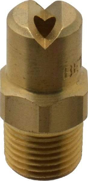 Bete Fog Nozzle - 1/8" Pipe, 65° Spray Angle, Brass, Standard Fan Nozzle - Male Connection, 4.74 Gal per min at 100 psi, 0.141" Orifice Diam - Eagle Tool & Supply