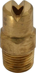 Bete Fog Nozzle - 1/8" Pipe, 30° Spray Angle, Brass, Standard Fan Nozzle - Male Connection, 6.32 Gal per min at 100 psi, 5/32" Orifice Diam - Eagle Tool & Supply