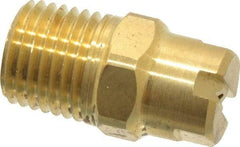 Bete Fog Nozzle - 1/4" Pipe, 30° Spray Angle, Brass, Standard Fan Nozzle - Male Connection, 0.79 Gal per min at 100 psi, 0.057" Orifice Diam - Eagle Tool & Supply