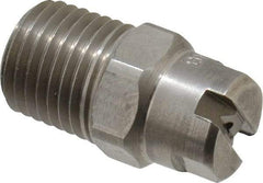 Bete Fog Nozzle - 1/4" Pipe, 30° Spray Angle, Grade 303 Stainless Steel, Standard Fan Nozzle - Male Connection, 0.79 Gal per min at 100 psi, 0.057" Orifice Diam - Eagle Tool & Supply