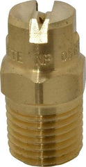 Bete Fog Nozzle - 1/4" Pipe, 65° Spray Angle, Brass, Standard Fan Nozzle - Male Connection, 0.79 Gal per min at 100 psi, 0.057" Orifice Diam - Eagle Tool & Supply