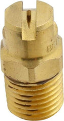 Bete Fog Nozzle - 1/4" Pipe, 90° Spray Angle, Brass, Standard Fan Nozzle - Male Connection, 0.79 Gal per min at 100 psi, 0.057" Orifice Diam - Eagle Tool & Supply